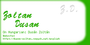 zoltan dusan business card